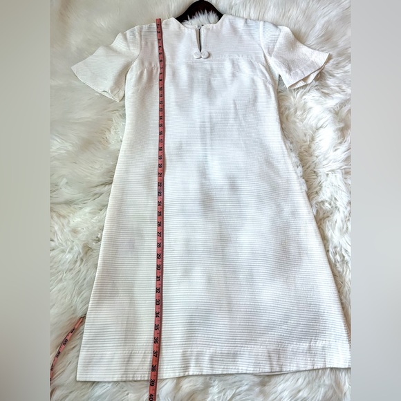 Merley True Vintage White Knee Length A- Line Dress Women’s Size M - Picture 13 of 16